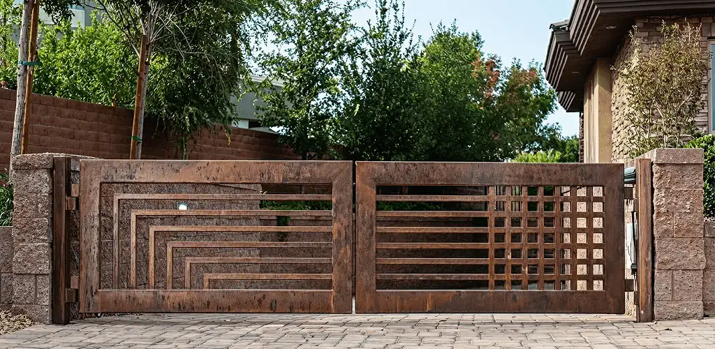 Custom driveway gate installation for a home entrance in Little Rock, AR
