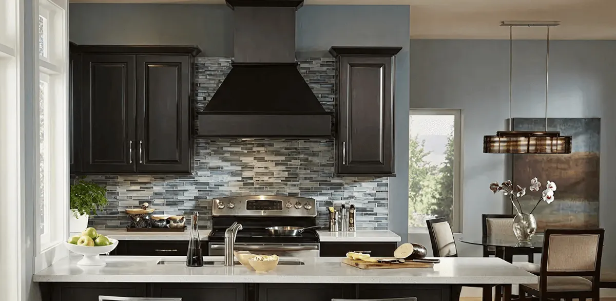 Kitchen cabinet painting and refinishing in a modern kitchen in Little Rock, AR