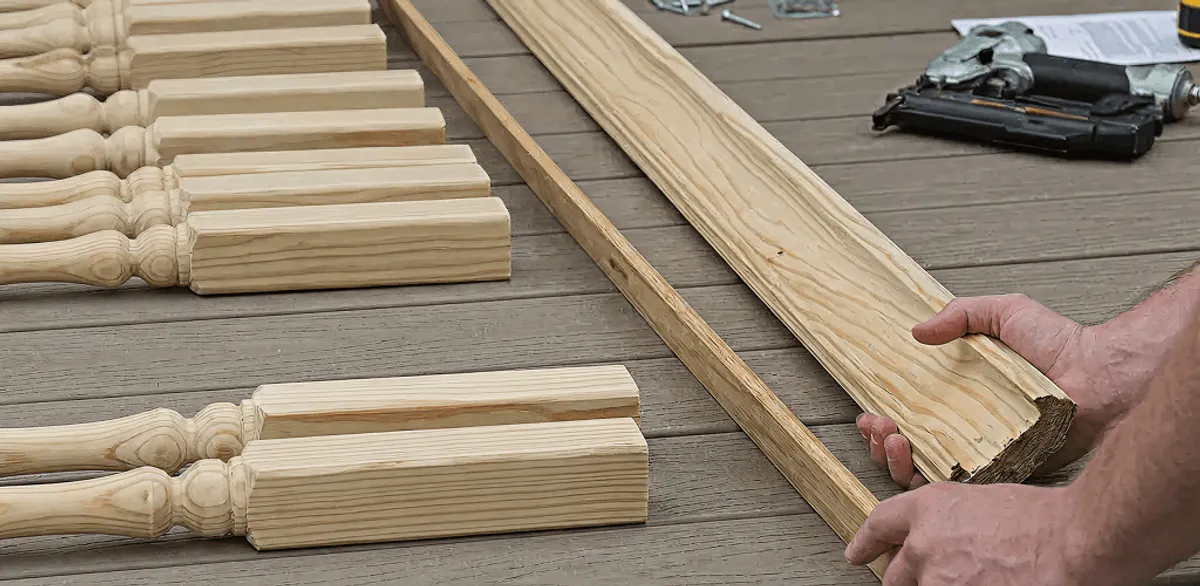 Handrail installation materials and wood components for stair rail work in Little Rock, AR